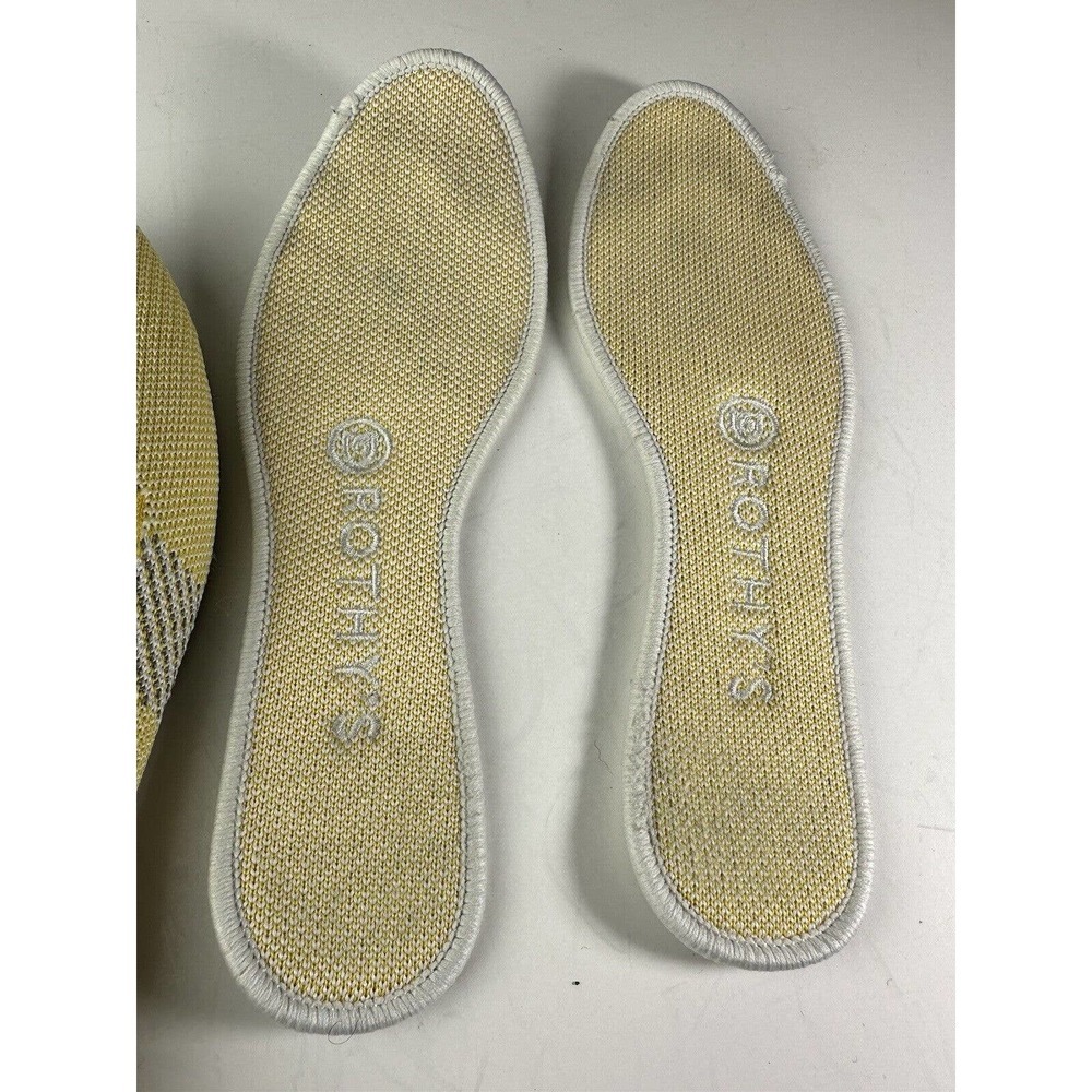 Rothy's Round Toe The Flat Ballet Slip On Knit Shoes Sunshine Yellow Women's 6 - Picture 6 of 11
